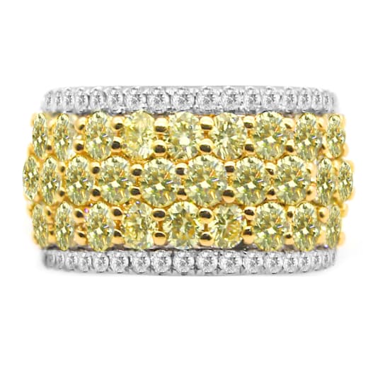 14KT 2.50 CTTW Yellow & White Diamond Band
