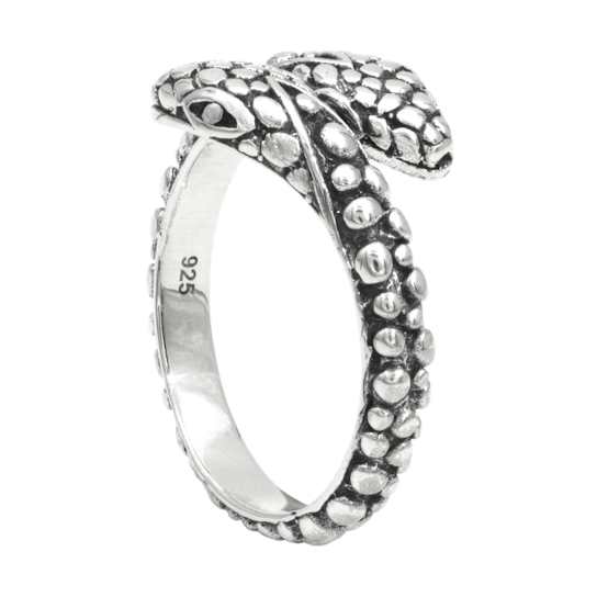 Artisan Balinese Sterling Silver Snake Ring