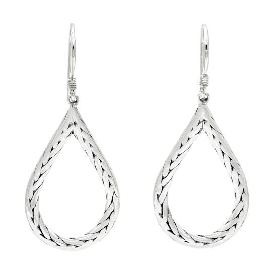 Artisan Balinese Sterling Silver Drop Earrings