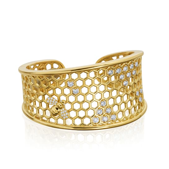 Gumuchian 18kt Gold and Diamond B Collection Cuff Bracelet