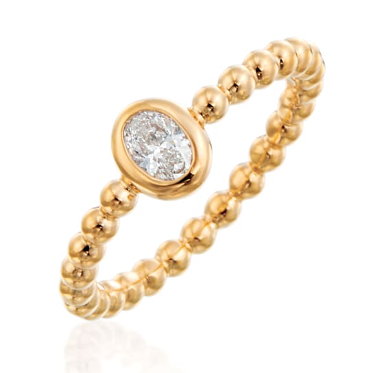 Gumuchian 18kt Rose Gold and Diamond Nutmeg Stackable Ring
