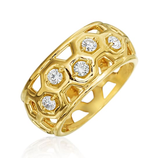 Gumuchian 18kt Yellow Gold & Diamond B Collection Ring