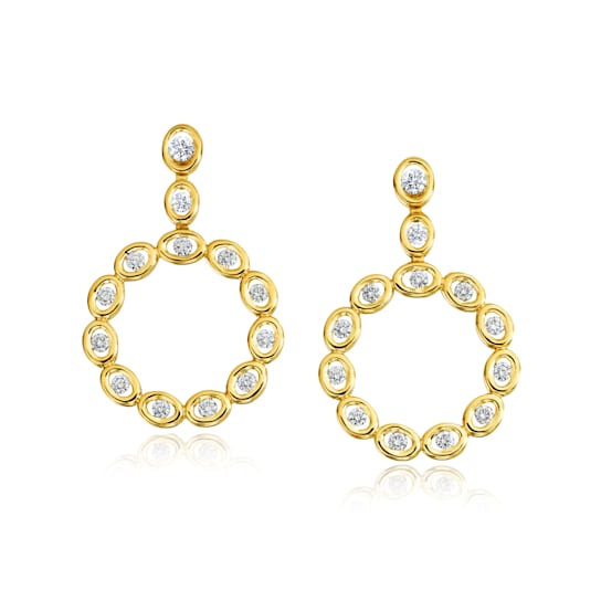 Gumuchian 18kt Yellow Gold and Diamond Bezel Set Oasis Earrings