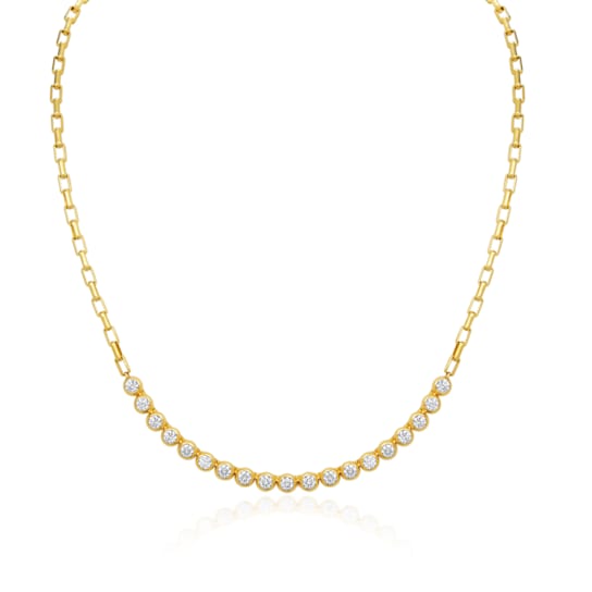 Gumuchian 18kt Yellow Gold and Diamond Bezel Set Moonlight Necklace