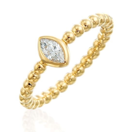 Gumuchian 18kt Yellow Gold and Diamond Nutmeg Stackable Ring