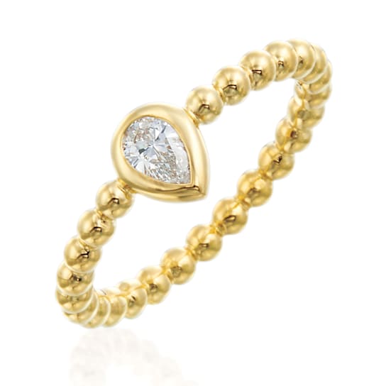 Gumuchian 18kt Yellow Gold and Diamond Nutmeg Stackable Ring