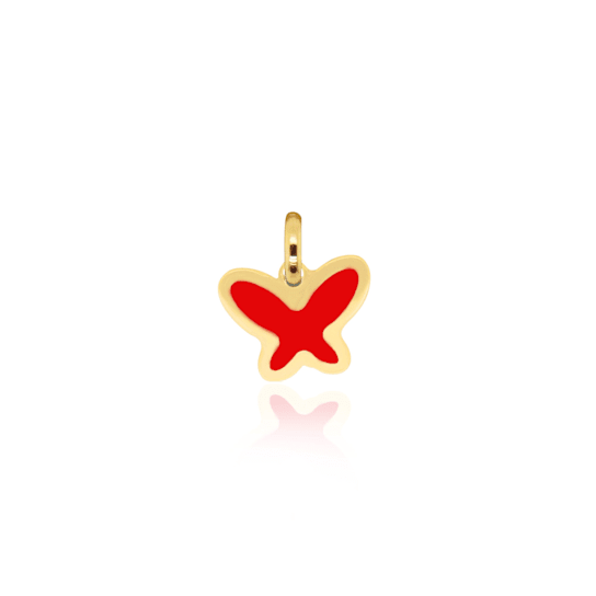 Mini Coral Butterfly Charm