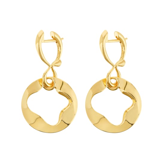 Anniversary100 medium pendant earrings in yellow gold, 18kt