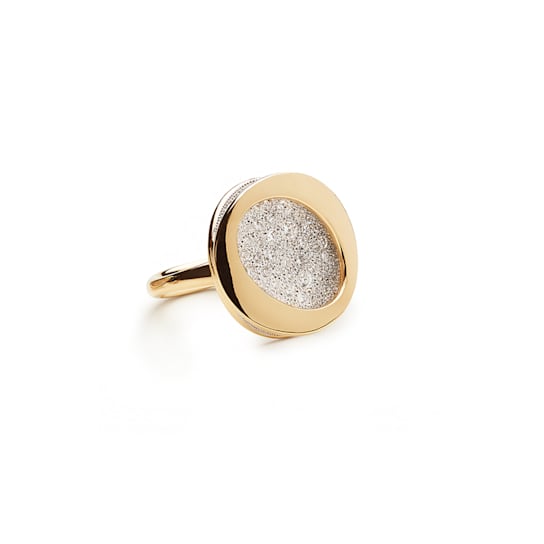 Atolli medium ring in yellow gold 18k and diamonds pavé 0.71ct