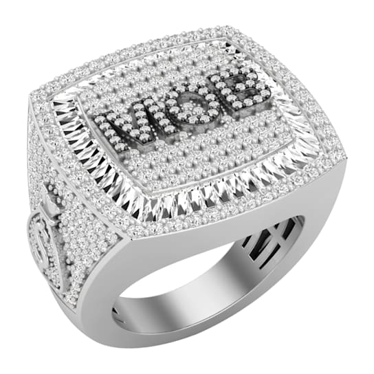 Dazzlingrock Collection Mixed Shapes White Diamond "MOB" Ring
4.40ctw in sterling silver
