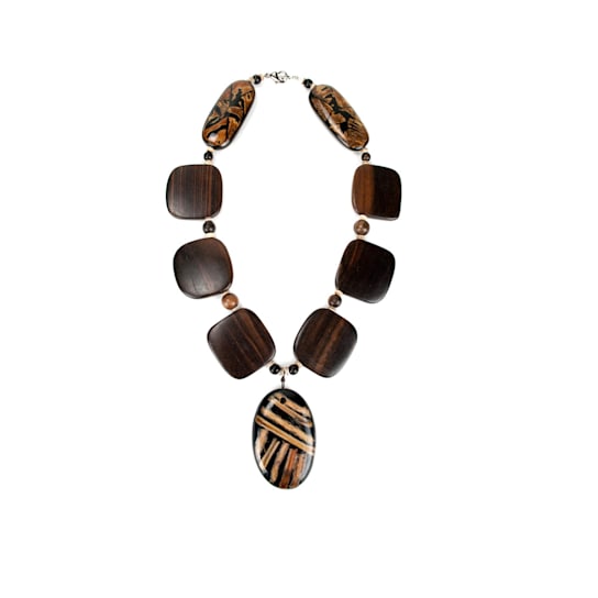 Waking Woods Mixed Shape Multi-Stone Beaded Necklace, Handmade by Amber
Planet Earth.