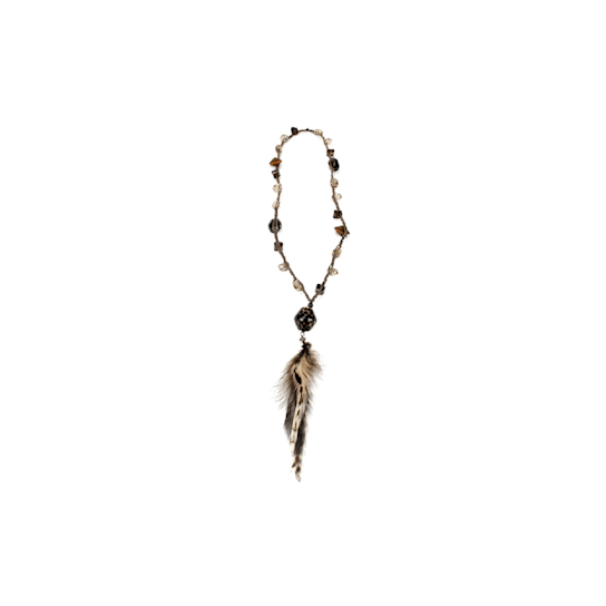 Soaring Plume Mixed Material Beaded Drop Necklace, Handmade by Amber
Planet Earth.