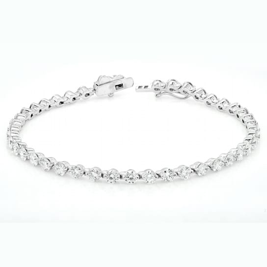 4.77 Ctw Lab Grown White Diamond Bracelet in 14K WG