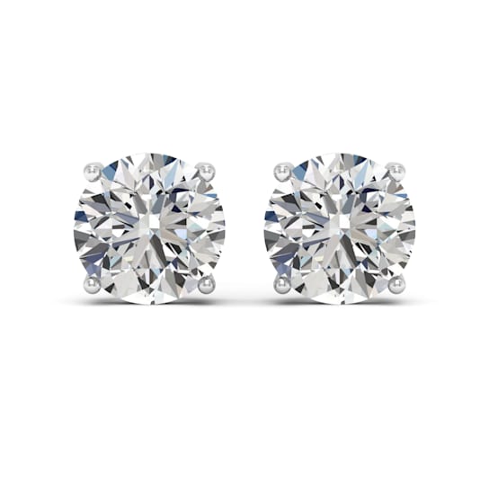 2.00 Ctw Lab Grown White Diamond Earring in 14K WG