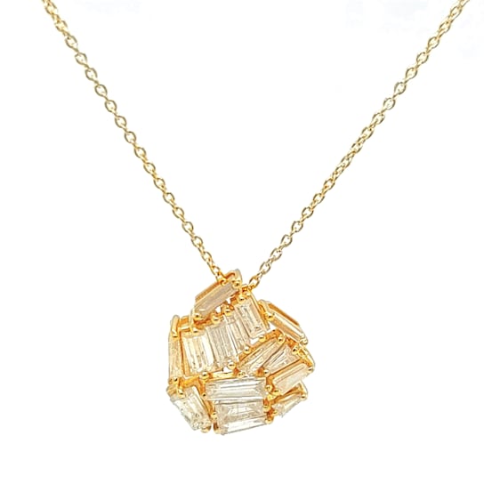 1.24 Ctw Diamond Necklace in 14K YG