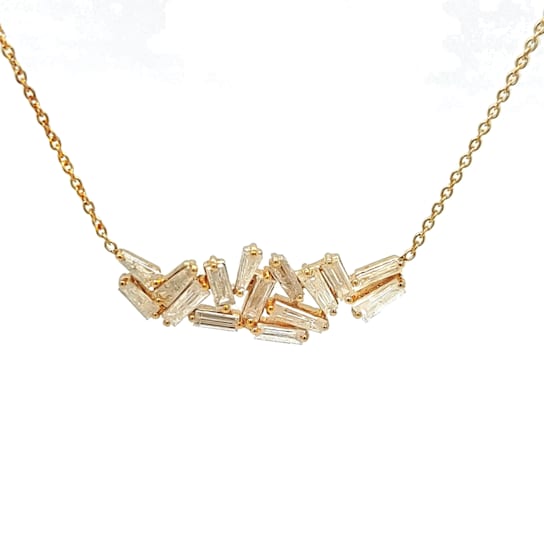 0.98 Ctw Diamond Necklace in 14K YG