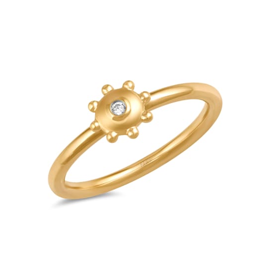 MFY x Anika Yellow Gold over Sterling Silver with 0.02 cttw Lab-Grown
Diamond Ring