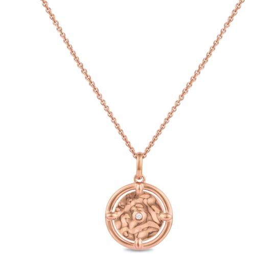 MFY x Anika Rose Gold over Sterling Silver with 0.01 cttw Lab-Grown
Diamond Pendant