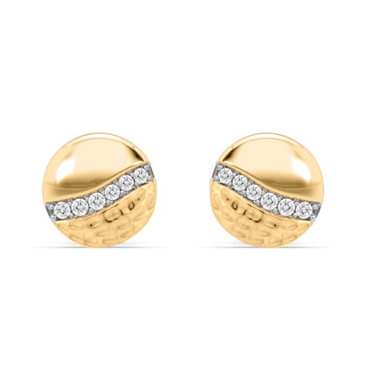 MFY x Anika Yellow Gold over Sterling Silver with 1/20 cttw Lab-Grown
Diamond Stud Earrings