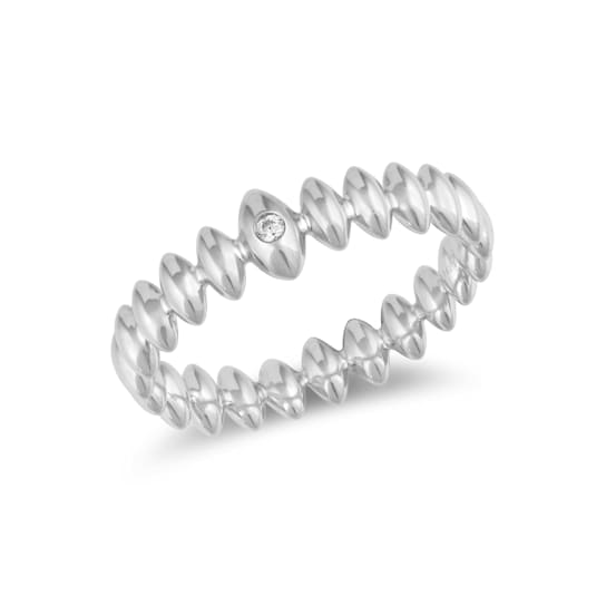 MFY x Anika Sterling Silver with 0.02 cttw Lab-Grown Diamond Ring