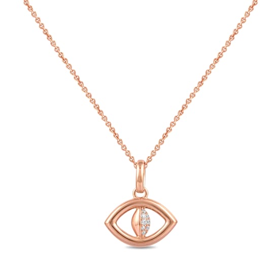MFY x Anika Rose Gold over Sterling Silver with 0.02 Cttw Lab-Grown
Diamond Necklace