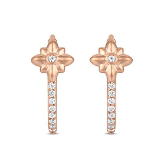 MFY x Anika Rose Gold over Sterling Silver with 1/6 Cttw Lab-Grown
Diamond Earrings