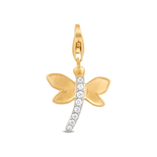 MFY x Anika 18K Yellow Gold Over Sterling Silver with 1/10 cttw
Lab-Grown Diamond Dragonfly Charms