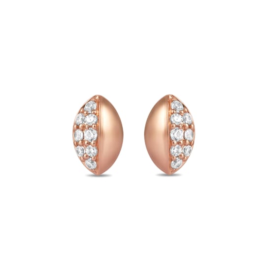 MFY x Anika Rose Gold over Sterling Silver with 1/10 cttw Lab-Grown
Diamond Stud Earrings
