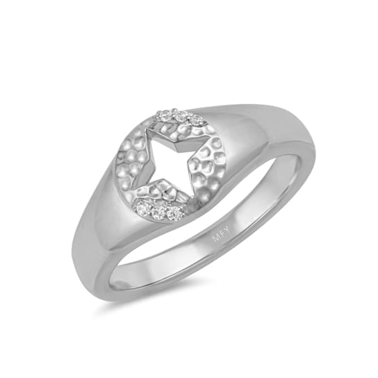 MFY x Anika Sterling Silver with 1/20 Cttw Lab-Grown Diamond Ring