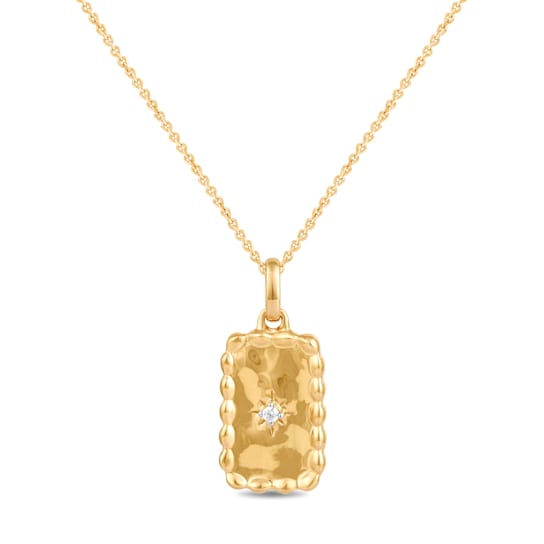 MFY x Anika  Yellow Gold over Sterling Silver with 0.02 cttw Lab-Grown
Diamond Necklace