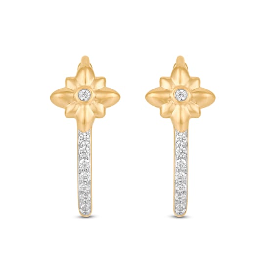 MFY x Anika Yellow Gold over Sterling Silver with 1/6 Cttw Lab-Grown
Diamond Earrings