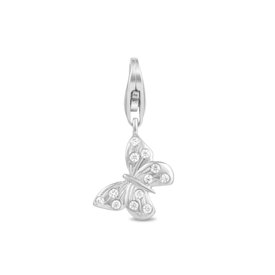 MFY x Anika Sterling Silver with 1/10 cttw Lab-Grown Diamond Butterfly Charms