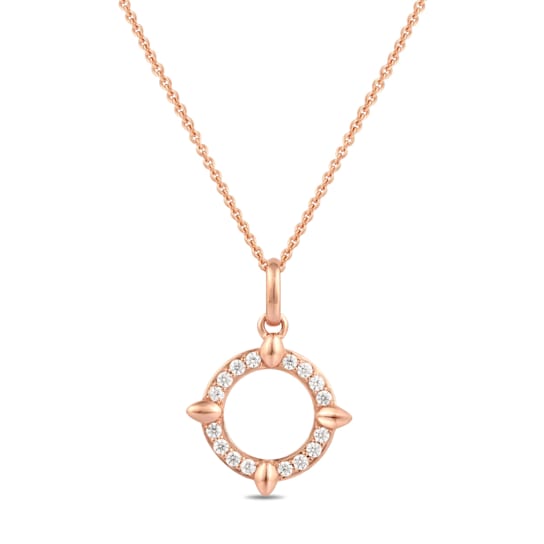 MFY x Anika Rose Gold over Sterling Silver with 1/6 Cttw Lab-Grown
Diamond Necklace