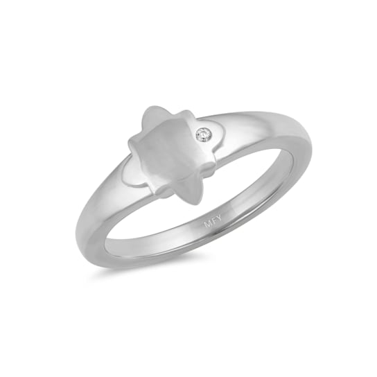 MFY x Anika Sterling Silver with 0.01 cttw Lab-Grown Diamond Ring