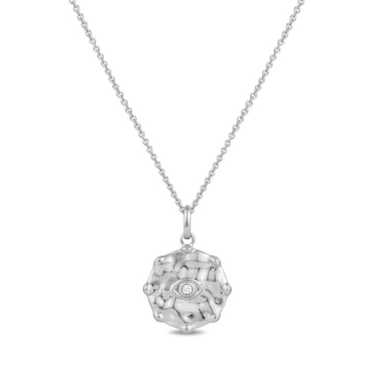 MFY x Anika Sterling Silver with 0.03 Cttw Lab-Grown Diamond Pendant