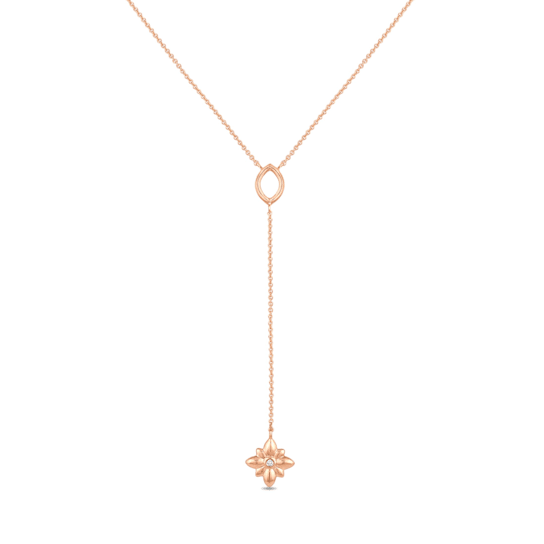 MFY x Anika Rose Gold over Sterling Silver with 0.02 cttw Lab-Grown
Diamond Necklace
