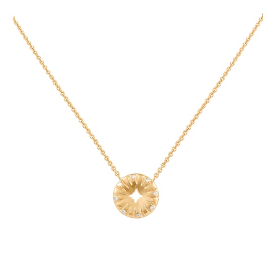 MFY x Anika Yellow Gold over Sterling Silver with 0.03 Cttw Lab-Grown
Diamond Pendant