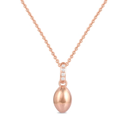 MFY x Anika Rose Gold over Sterling Silver with 0.03 cttw Lab-Grown
Diamond Necklace