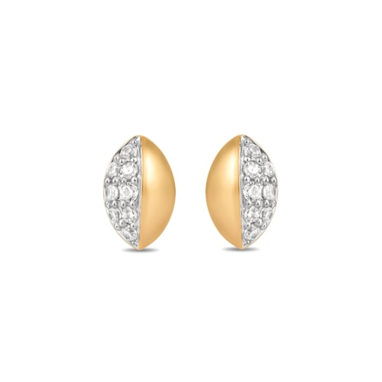 MFY x Anika Yellow Gold over Sterling Silver with 1/10 cttw Lab-Grown
Diamond Stud Earrings