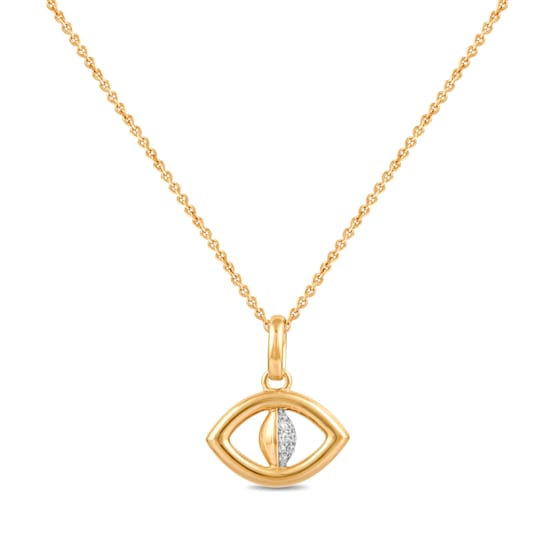 MFY x Anika Yellow Gold over Sterling Silver with 0.02 Cttw Lab-Grown
Diamond Necklace