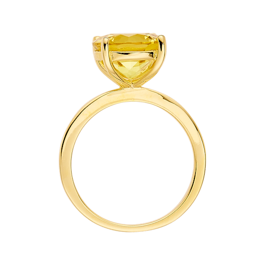 Canary Yellow Lab Sapphire 18K Yellow Gold Over Sterling Silver Round
Solitaire Ring