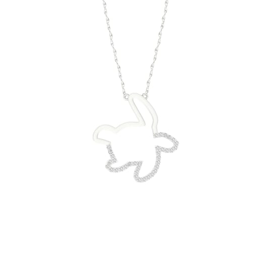 Sterling Silver Diamond Turtle Pendant With 18 Inch Chain (H-I Color, I2
Clarity)(0.10 ctw)
