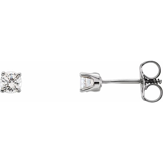 Sterling Silver Lab Created Diamond Stud Earrings for Women