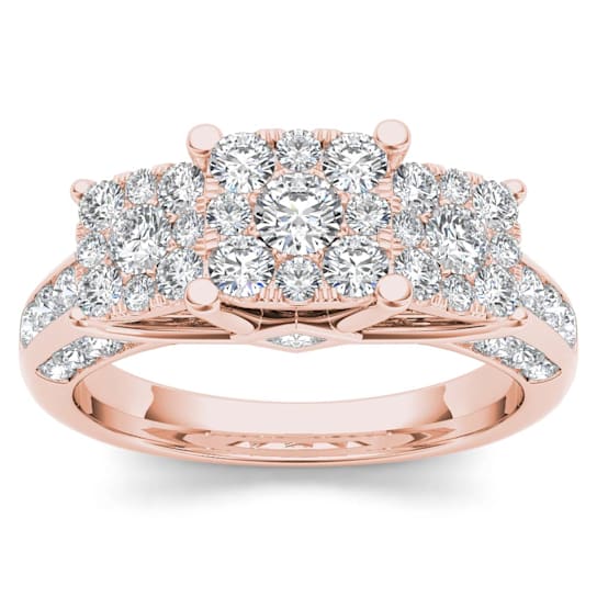 10K Rose Gold 1.5ctw Diamond Ladies Anniversary Engagement Ring (
I2-Clarity-H-I-Color )