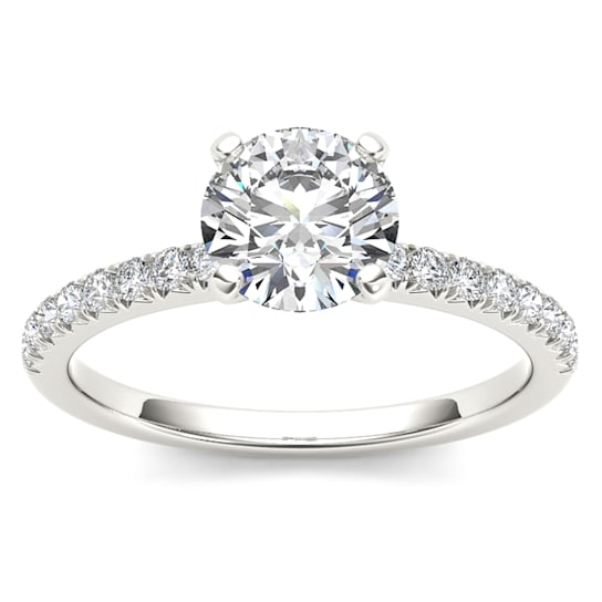 14K White Gold .75ctw Round Diamond Solitaire Engagement Ring (Color
H-I, Clarity I2)