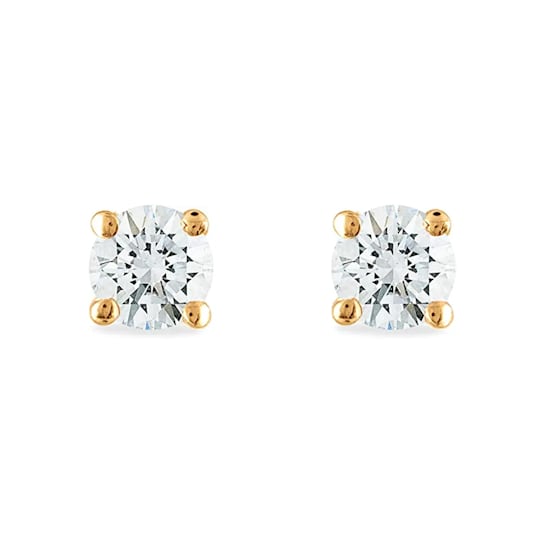 Diamond2Deal Lab Grown Diamond 14k Yellow Gold Stud Earrings 2/5ctw