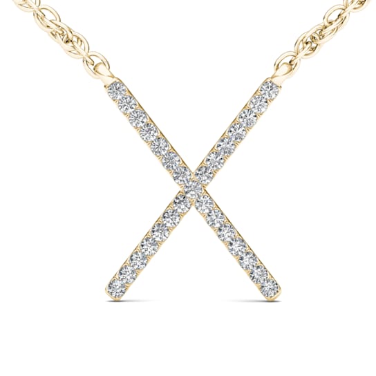 10k Yellow Gold Diamond Pendant With 18 Inch Chain (H-I Color, I2
Clarity)(1/10 ctw)