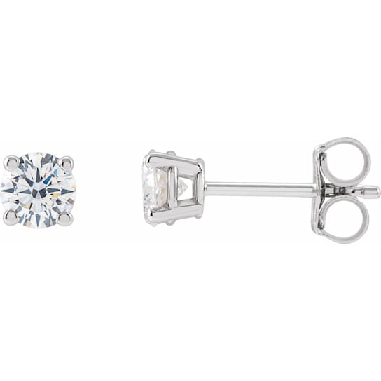 14K White Gold 1/2ctw Lab-Grown Diamond Stud Earrings