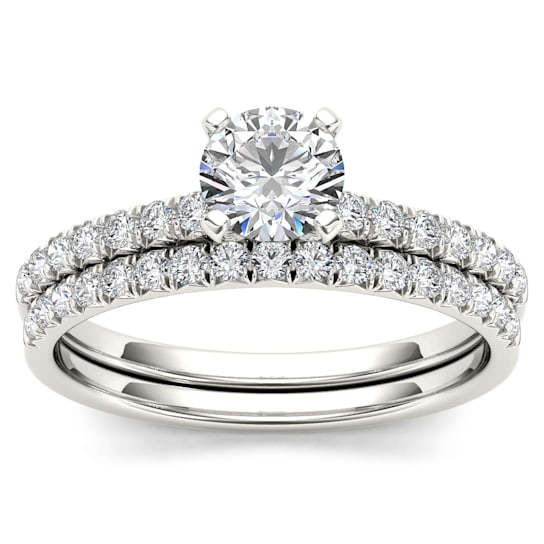 14K White Gold 1.0ctw Diamond Solitaire Engagement Ring Bridal Promise
Band ( I2-Clarity-H-I-Color )
