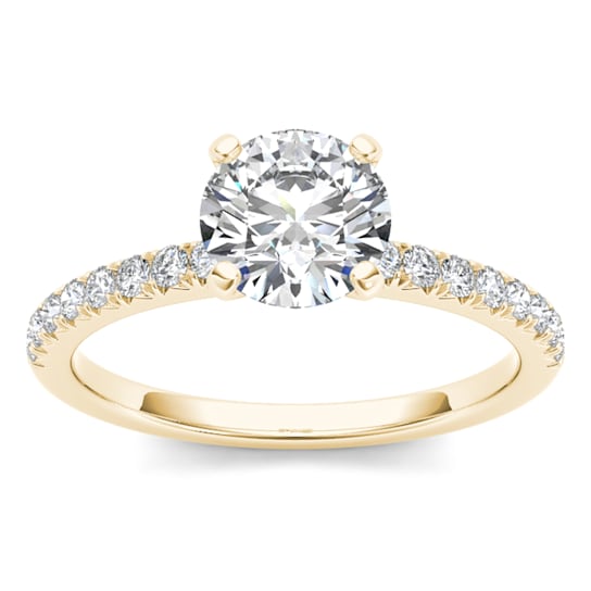 14K Yellow Gold .75ctw Round Diamond Solitaire Engagement Ring (Color
H-I, Clarity I2)